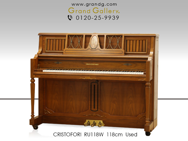 検索結果 売約済 特選中古ピアノ Cristofori クリストフォリ Ru118w 木目 小型 高さ118cm 象嵌装飾付譜面台 インテリア お気に入りの家具や花のように 日常に溶け込むピアノ ピアノ通販のグランドギャラリー